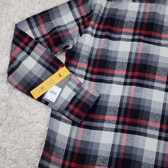 Lee Flannel Shirt Mens Medium Gray Plaid Warm Winter Button Up Long Sleeve - Picture 8 of 11